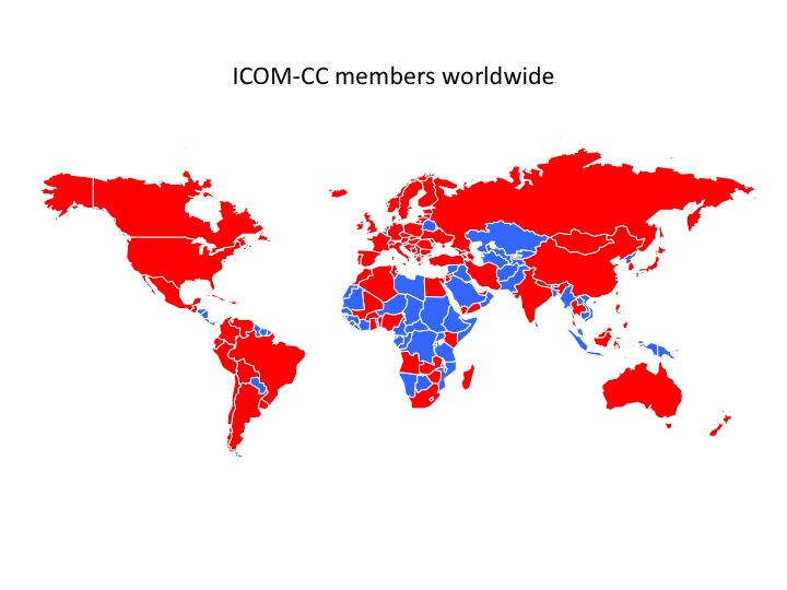 ICOM-CC worldwide presence map
