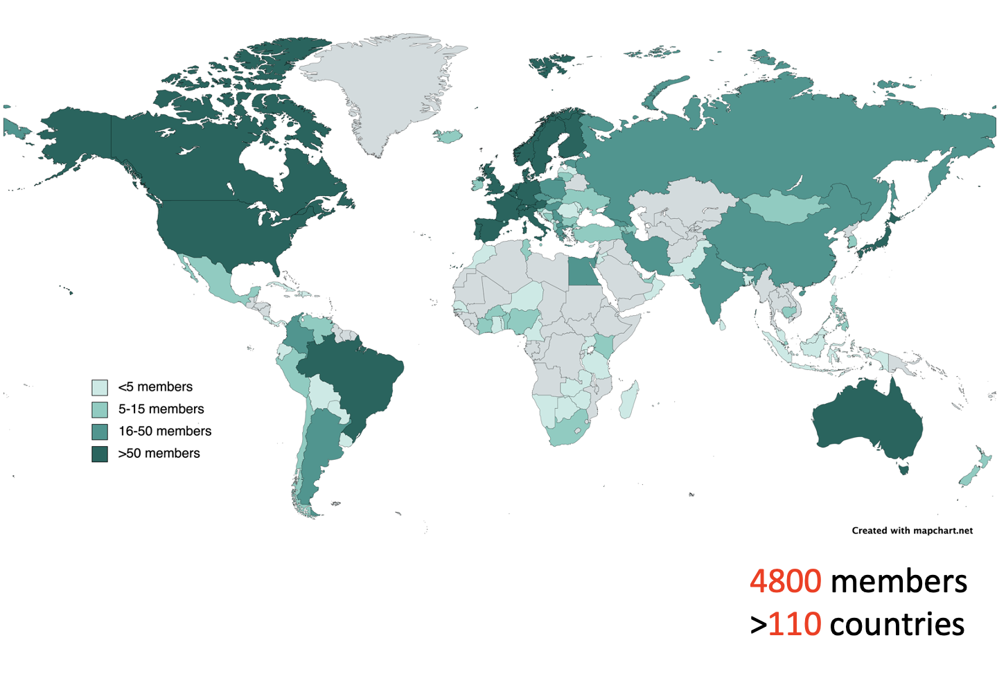 ICOM-CC worldwide presence map